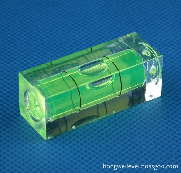 Square spirit level bubble