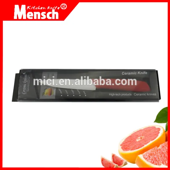 4 inch Fashion Red Soft Touch Anti-skid Ceramic Colored Knives