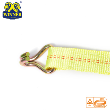 Polyester Customized Ratchet Tie Down Strap With Hooks