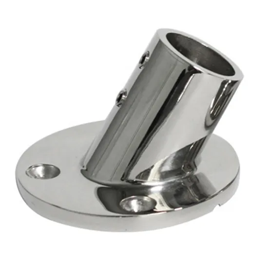 factory Outlet 316 Stainless Steel 60 Degree Round Base Boat Stanchion Base