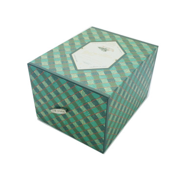 Green drawer cardboard tea box