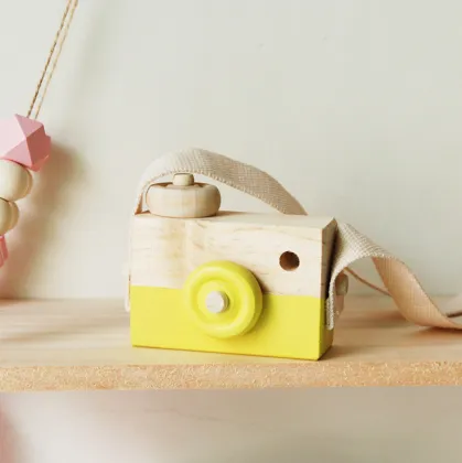 Wooden Camera Toy Cute Photo Props