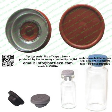 brown 13mm pharmaceutical flip off aluminium cover cap lid