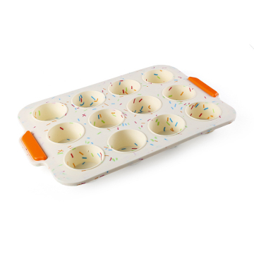 Cadre en acier inoxydable renforcé Moule de boulangerie - 12 tasse de cupcakes en silicone antiadhésif
