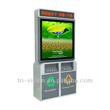 eco-friendly dustbin led static advertisement standing lightbox