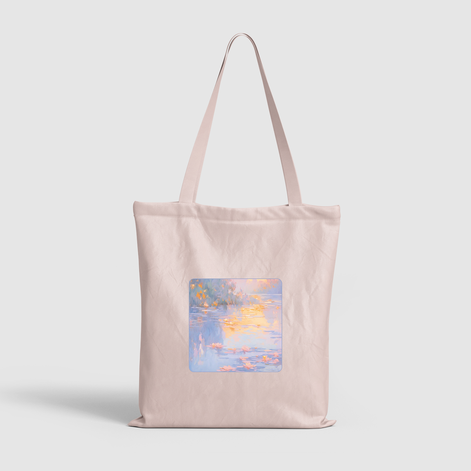 Monetinspirerad Serenity Lake Canvas Tote