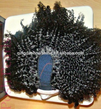 Hot sale stock Brazilian Hair kinky curly u part wig