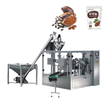Washing Detergent Milk Coffee Spice Rotary Flour Powder Premade Zipper Bag Doypack Pouch Filling Packing Machine