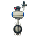 DN50-DN300 Pneumatic butterfly valve with metal seal