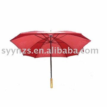 Red color manual open square golf umbrella