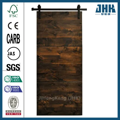 JHK Modern Design Solid Wood Sliding Barn Door