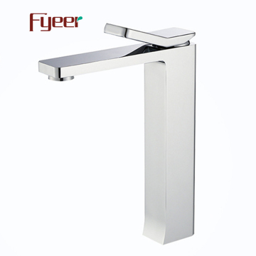 Fyeer Solid Brass Chrome Plated Bathroom Basin Faucet