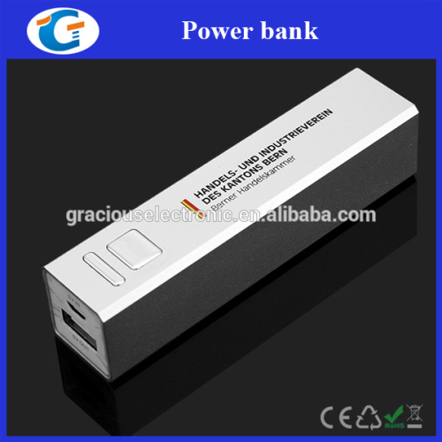 Cylinder shape mini size alloy 1800 2000 2200 2600mah powerbank