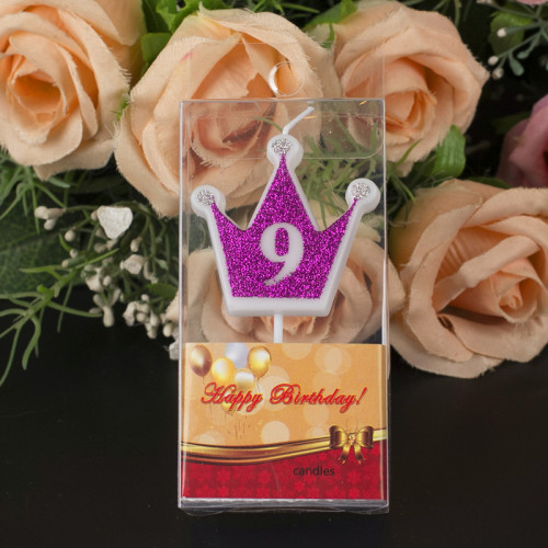 Number Shaped Crown Birthday Party Candles