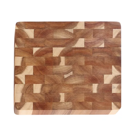 End grain wooden cutting board