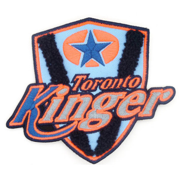 Shiled Shape Embroidery Patch with Star