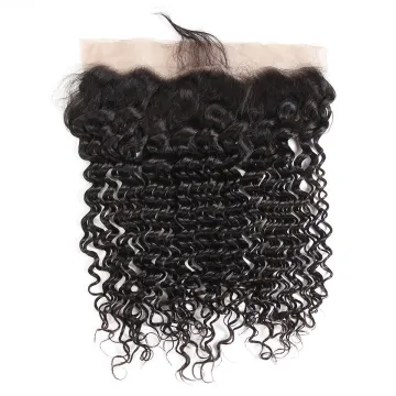 Loose Deep Wave Bundles 13x4 Lace Frontal Closure Brazilian Loose Deep Wave Lace Frontal