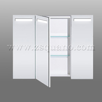 LED Bathroom Mirrored Cabinet with Sensor, Shaver and Shelves