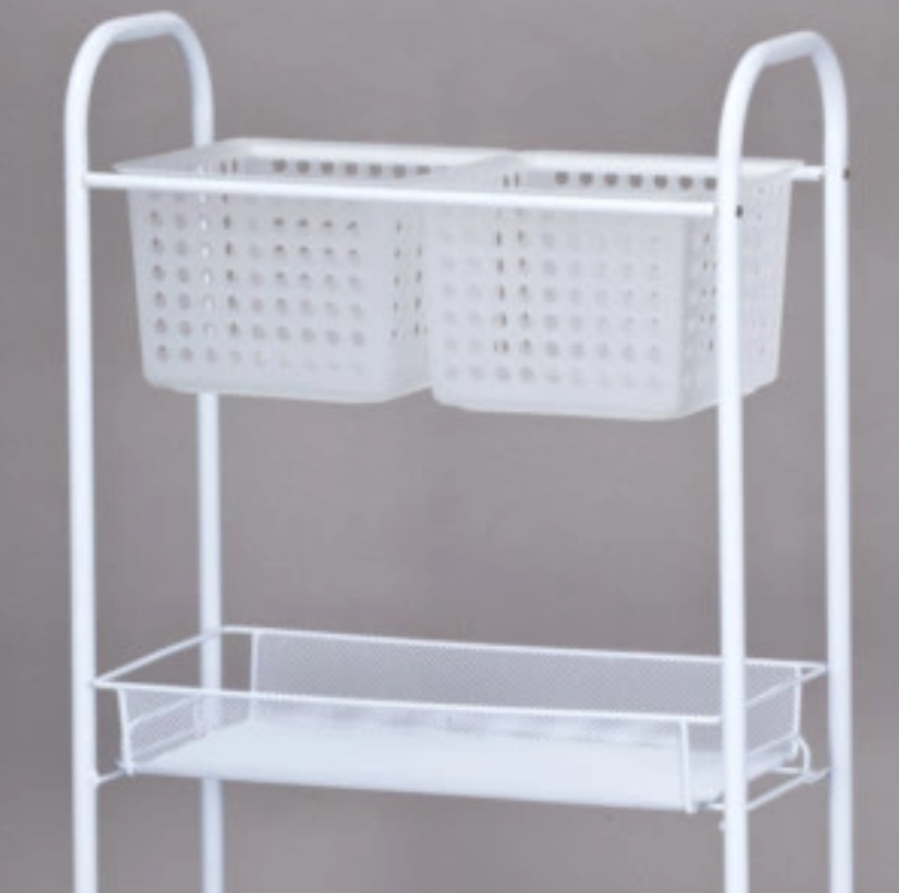 Metal storage trolley para sa banyo