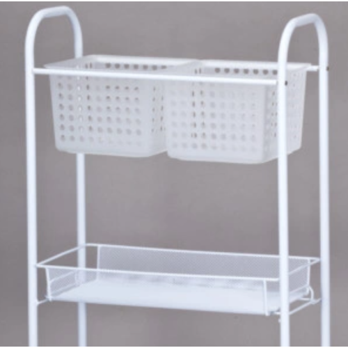 Metal storage trolley for bathroom