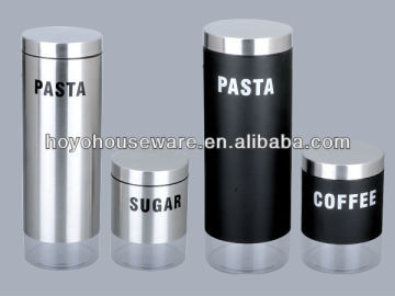 stainless steel acrylic bottom canister sets