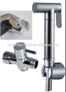 Luxury Brass Bidet Sprayer Shattaf Douche Kit Brass 7/8" T-adapter Hose&holder