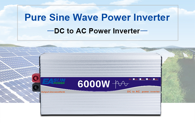 Pure Sine Wave 6000W Power Inverter 12V/ 24V/ 48V a 220V Transformador del convertidor Axperter Inverter