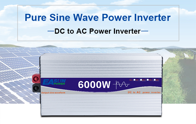 Pure Sine Wave 6000W Power Inverter 12V/ 24V/ 48V To 220V Converter Transformer axpert inverter