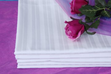 T-260 Irregular Stripe White Bed Sheet For Hotel