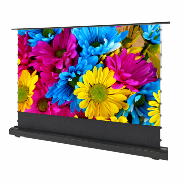 Electric Floor-Rising PET Crystal CBSP UST 4K ALR Projector Screen for Ultra Short Throw Laser Projectors