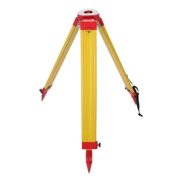 GST20 Heavy Duty Wooden Surveying Tripod with Flat Head: Ideal Support for Total Station, GPS, and GNSS Surveying Equipment