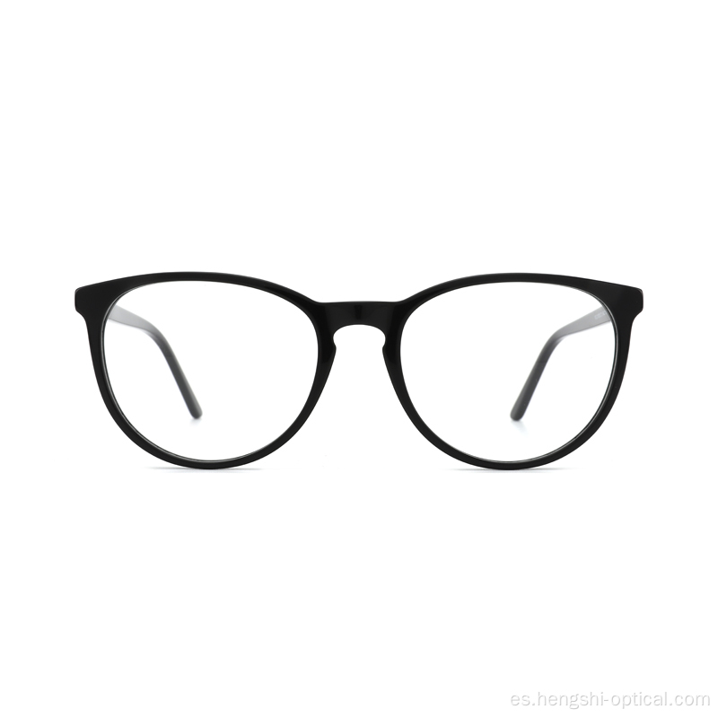 Fashion Round Black Eyeglasses de alta calidad marcos de lentes de etiqueta privada personalizada