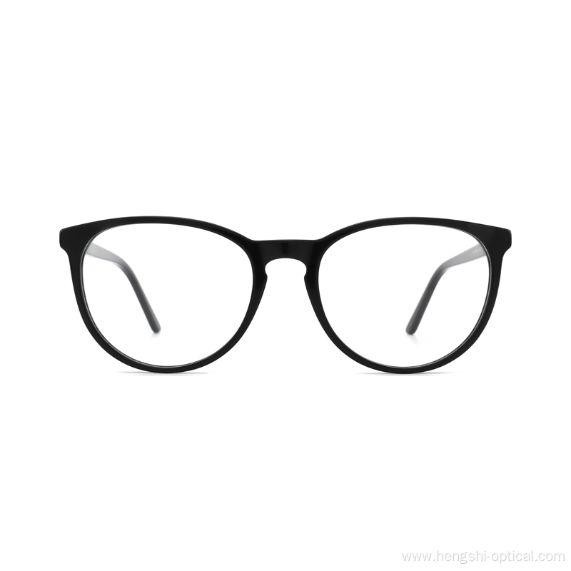 Fashion Round Black Eyeglasses High Quality Custom Made Private Label Eyeglass Frames