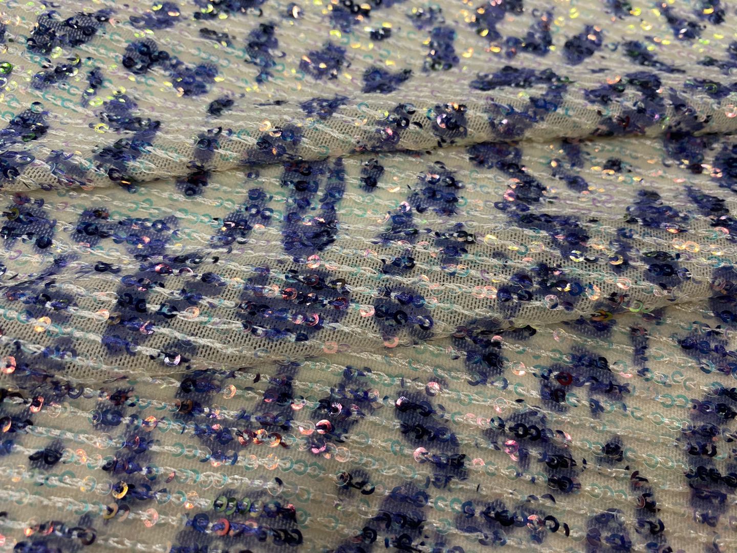 Printed Sequin Embroidery Fabric