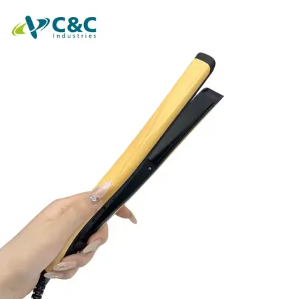 A two-in-one straightening and curling hair iron