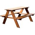 Kid's Brown Wood Picnic Table Boys Girls