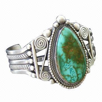 Turquoise bangle jewelry, 925 sterling silver bangle with turquoise, bracelet/bangles