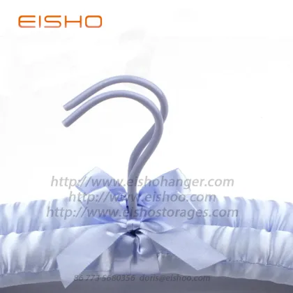EISHO Purple Satin Padded Silk Hanger