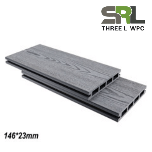 SRL-DEK 146×23mm Gri Ahşap Tahıl İçi Boş WPC Zemin Kaplaması