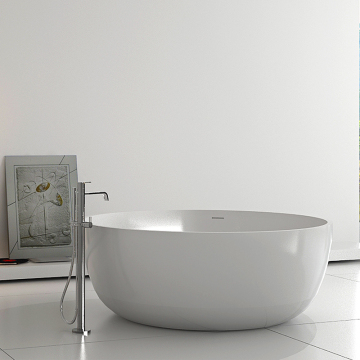 Round Stone Resin Soaking Bathtub BS-8615