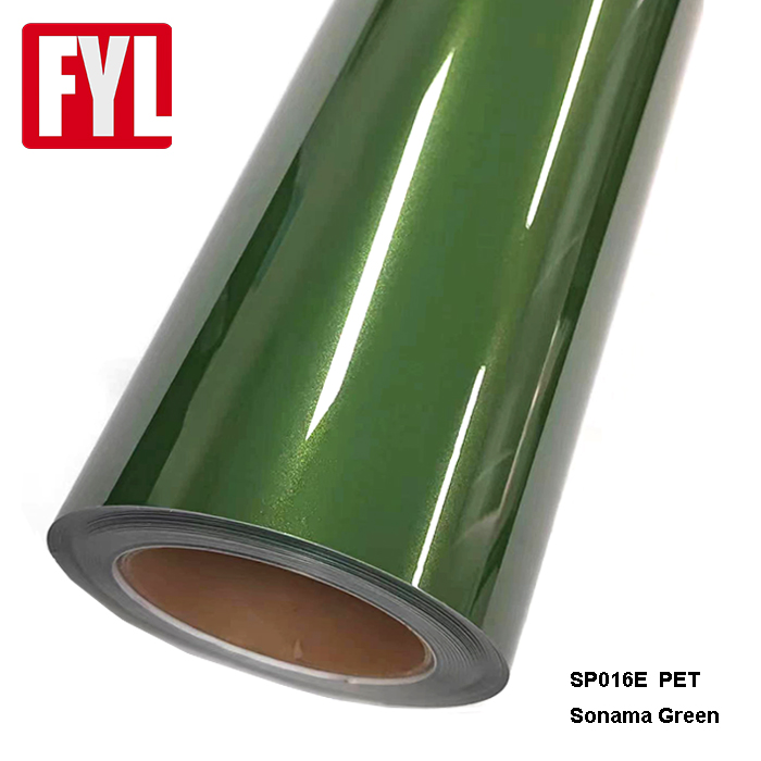 PET Gloss Metallic Sonoma Green Car Film