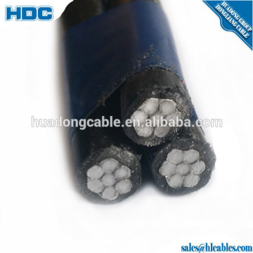 Triplex URD cable Phase size 350AWG 350AWG Netrual size 4/0awg 600V 1350-H19 aluminum conductor wesleyan cable