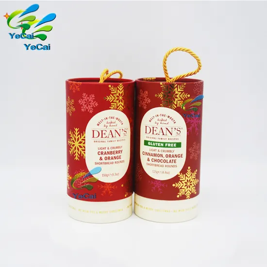 Eco friendly promotion free design red cylinder paper tube box for packing