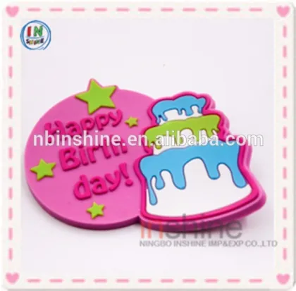 Children birthday pin badge , custom pvc pin badge