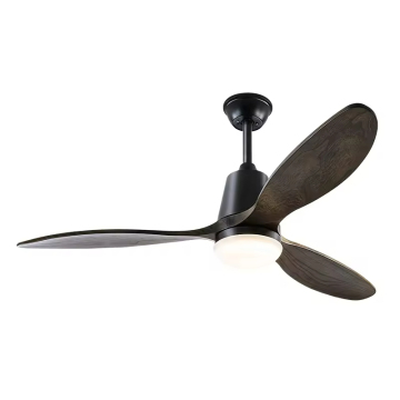 Modern 52-inch Wooden Ceiling Fan with Light and Remote - Silent 26W Motor
