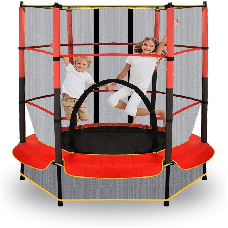 Outdoor Kids Runder Sprungtrampolin mit Gehäusenetz