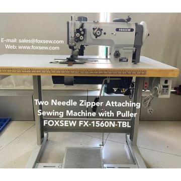 Double Needle Heavy Duty Zipper Attaching Sewing Machine