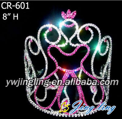 2018 Fashion Pink Light Up Crown Birthday