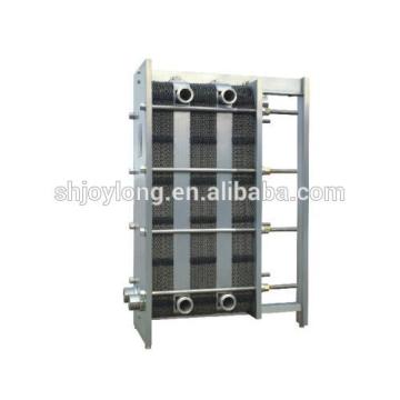 Plate heat exchanger for food processing line