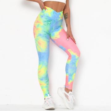 jóga tie dye leggings í fullri lengd